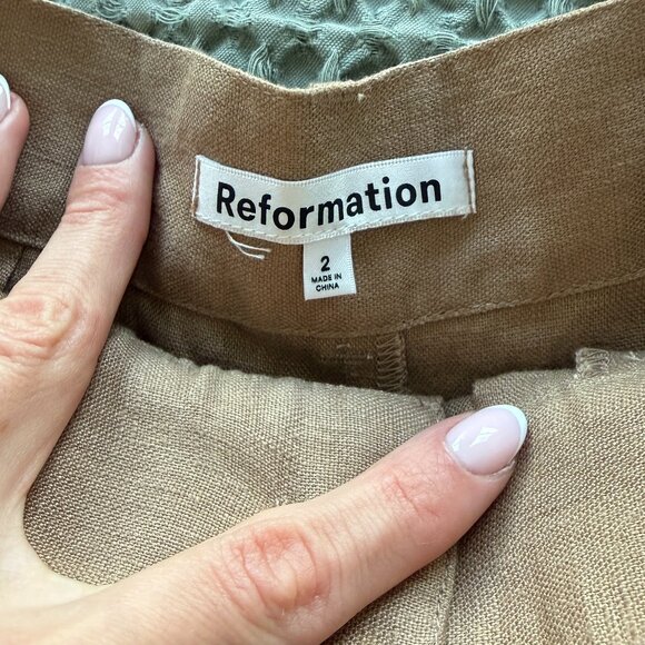 bello linen shorts Reformation size 2 - Picture 4 of 5